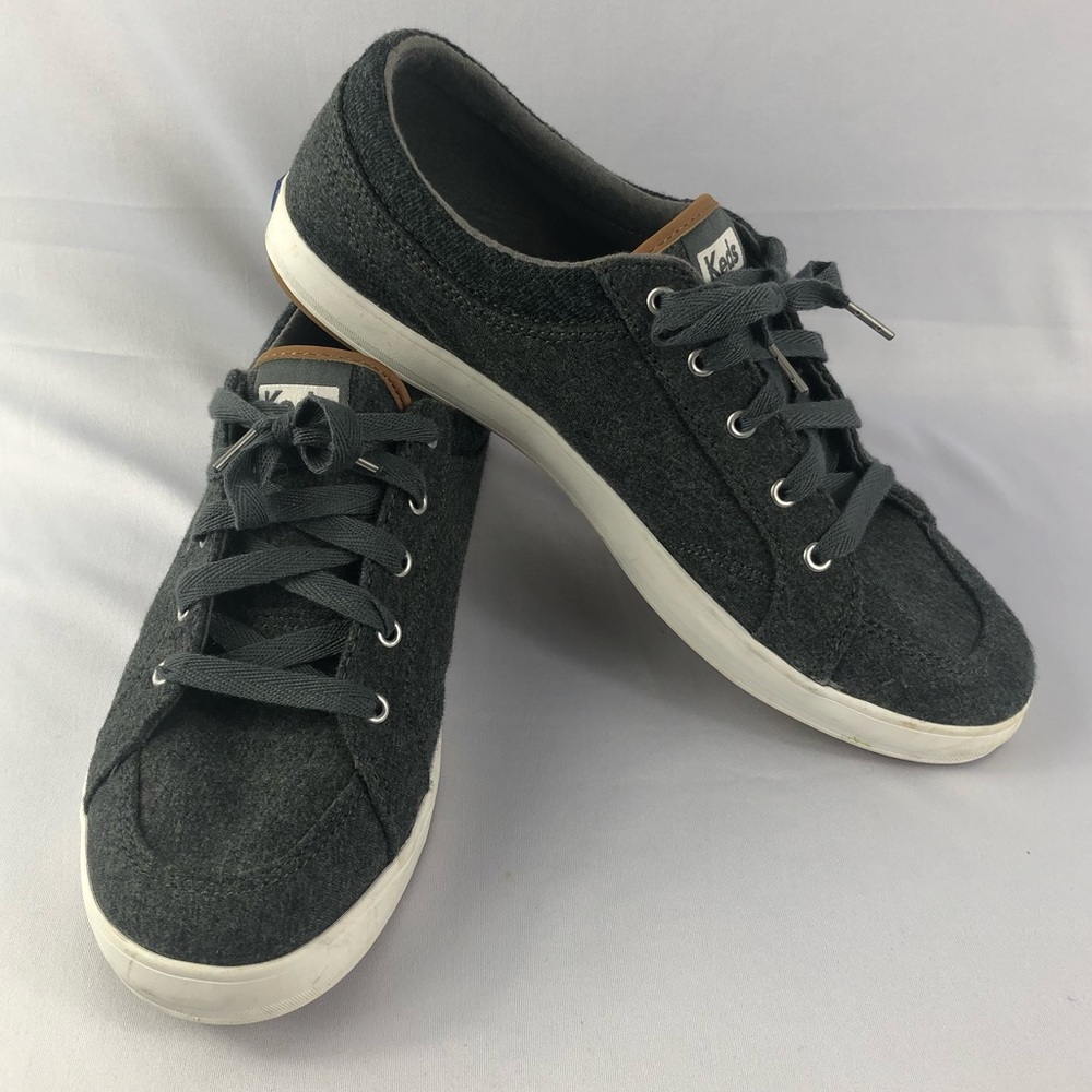 Keds Womens Center Jersey Sneakers Shoes Gray WF60567 Lace Up Memory Foam 8.5M
